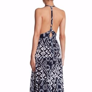 NWT -- RAGA Tropic Blues Maxi Dress / Backless